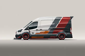 draw custom car illustration, vector art