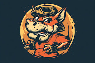 classic vintage retro style mascot cartoon character