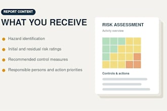 prepare a workplace risk assessment, jsa and rams report