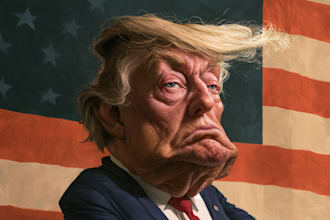 do a political cartoon or caricature design