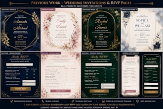 create a custom wedding invitation website with rsvp