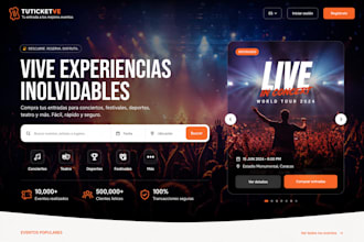 create a professional event ticket website with booking and payment system