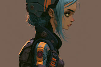 sci fi character illustration or sci fi character