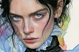 turn yourself in a watercolor portrait art