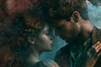 design a fantasy fiction or dark romance book ebook cover