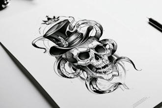 create a custom traditional tattoo design