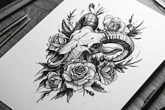 create american traditional tattoo style design