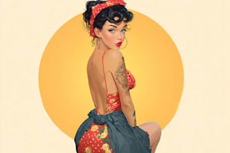 do you sexy cartoon pinup girl