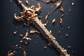 design unique weapons illustrations for you