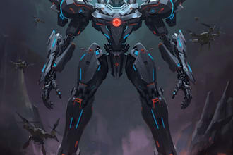 create custom mecha robot art
