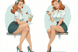 make a pin up girl and model pinup