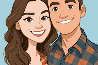 make a disney cartoon illustration