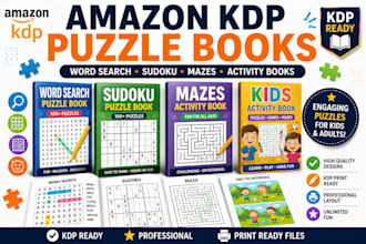 create puzzle book word search sudoku mazes activity books for amazon kdp