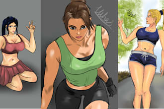 creat concept digital arts and comic characters