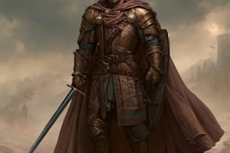 paint cinematic fantasy character concept art