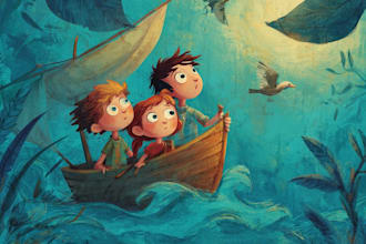 illustrate your childrens storybook with colorful art