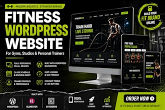 design a modern fitness website for your gym or studio