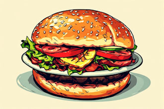 do custom marvelous food pop art for you