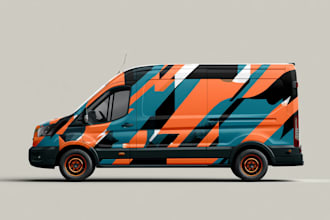 design custom car wrap truck wrap vehicle wrap and van wrap design