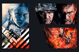 create professional movie poster for you
