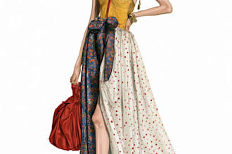 design fashion apparel flat sketch illustration