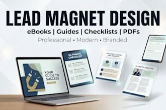 design a professional lead magnet, ebook, checklist or PDF