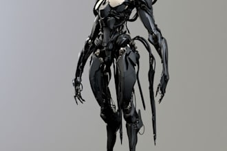 robots and concept art of futuristic macha