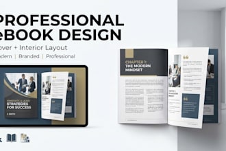 design a professional ebook, PDF ebook or digital guide