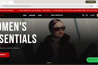 create a professional ecommerce website for your fashion brand