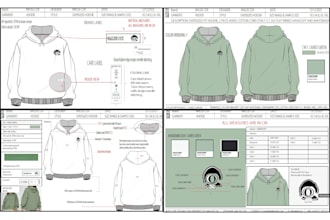 create professional tech pack clothing tech pack flat sketch