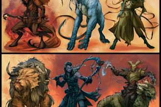 draw your dnd art or ttrpg character design or illustration