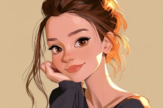paint portrait into a disney style cartoon
