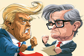do hilarious political cartoon caricature illustration