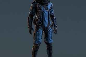 design a unique futuristic sci fi character