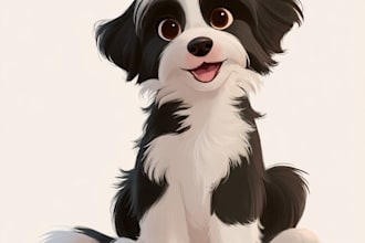 pet portrait into cute disney style