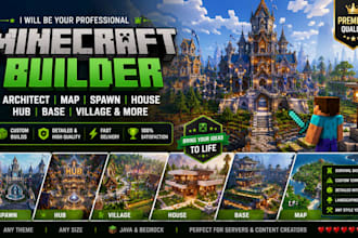 be your professional minecraft builder im iri architect map spawn house hub base