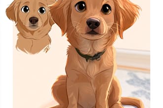 pet portrait into cute disney style