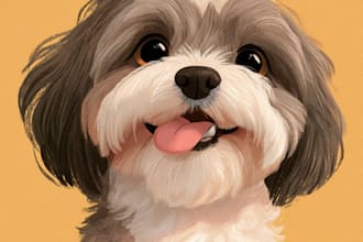 pet portrait into cute disney style