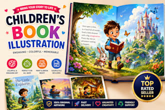 illustrate a whimsical childrens book with beautiful storybook art