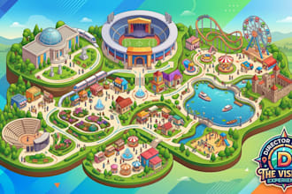 create a custom museum map, attraction map, visitor map, venue map and arena map