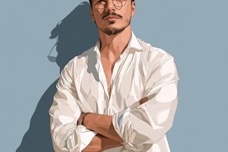 draw a portrait in any cartoon style of retro cartoon
