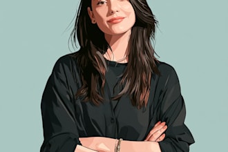 draw cartoon vector portrait with your face