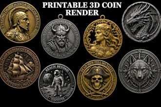 do  custom 3d coin challenge and collectible bas relief medallion coin render