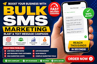 send bulk SMS marketing blast and text message campaign
