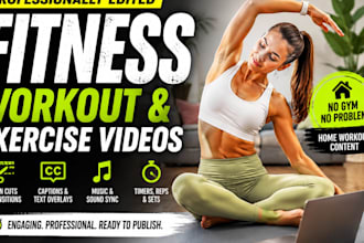 professionally edit fitness workout and exercise videos