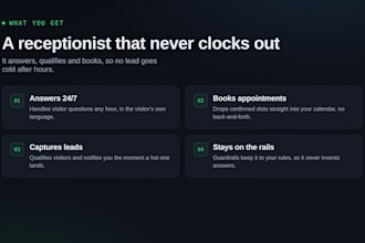 build an ai receptionist chatbot that answers and books appointments