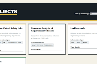 design you a simple portfolio website