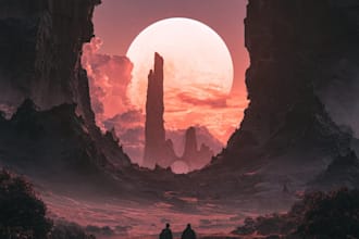 create a dreamy surreal fantasy album cover