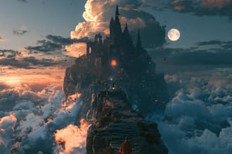 design a unique fantasy music album cover
