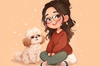 design cute cartoon characters